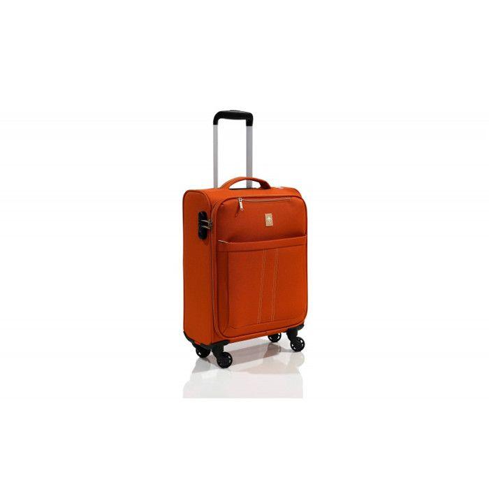 Soft Cabin Suitcase Set + "Ultra Light" Vanity Case - Lys Paris 2102/2 - Orange