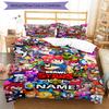 3pcs Custom Name Brawl Stars Bedding Set Duvet Cover Closure Includes 1 Duvet Cover & 2 Pillowcases, Soft and Comfortable for All Seasons.