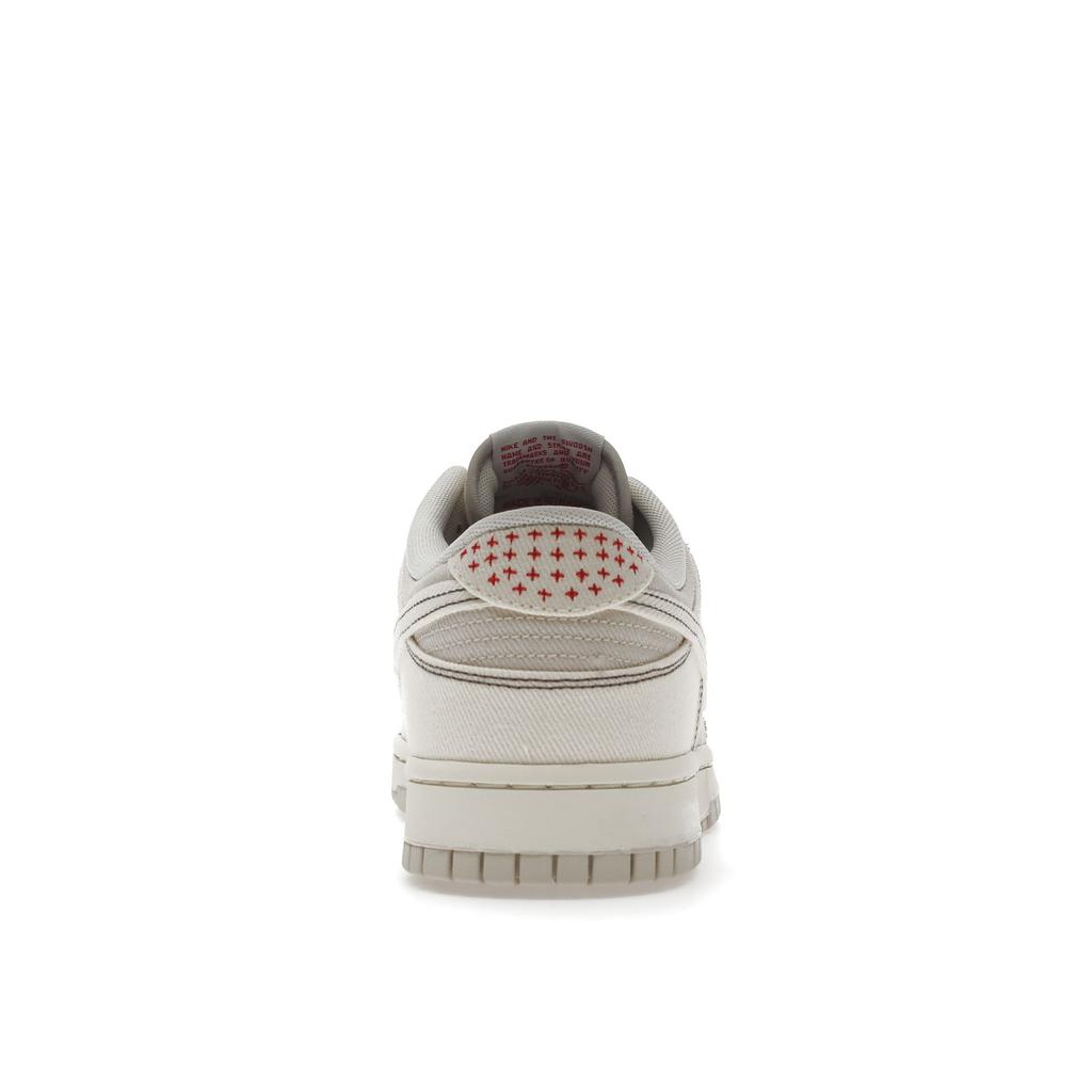 Nike Dunk Low SE Sashiko - Light Orewood Brown Unisex Sneakers Cream University-Red Pale-Ivory DV0834-100