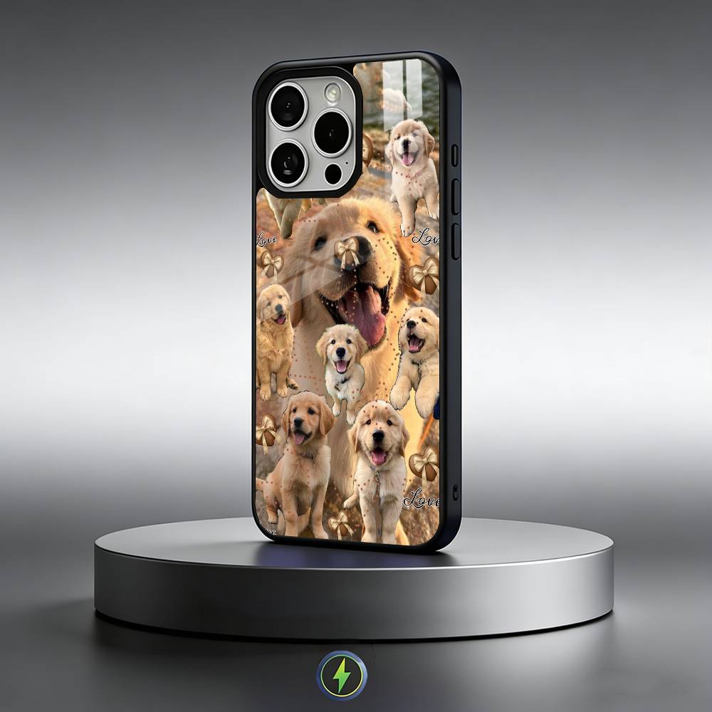 Милый Чехол для Телефона с Лабрадором Для iPhone17,16,15,14,13,12,11 Plus,Pro Max Магнитный Для Magsafe Беспроводной Зарядки