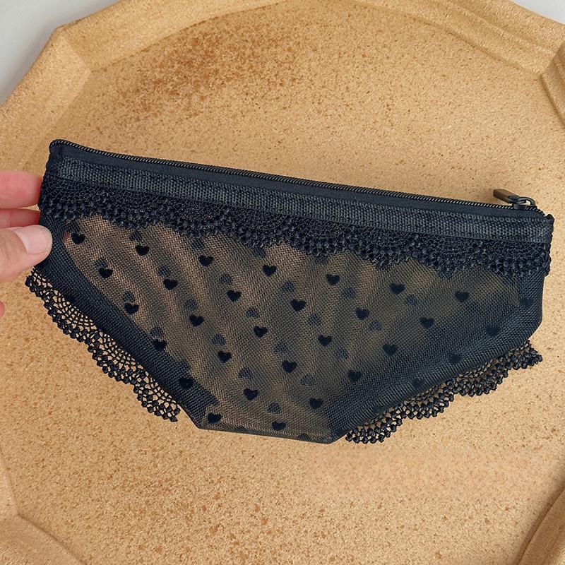Трусики Форма Дорожная Косметичка Модная Сетчатая Косметичка Сумка для Хранения Макияжа Прозрачная Косметичка на Молнии