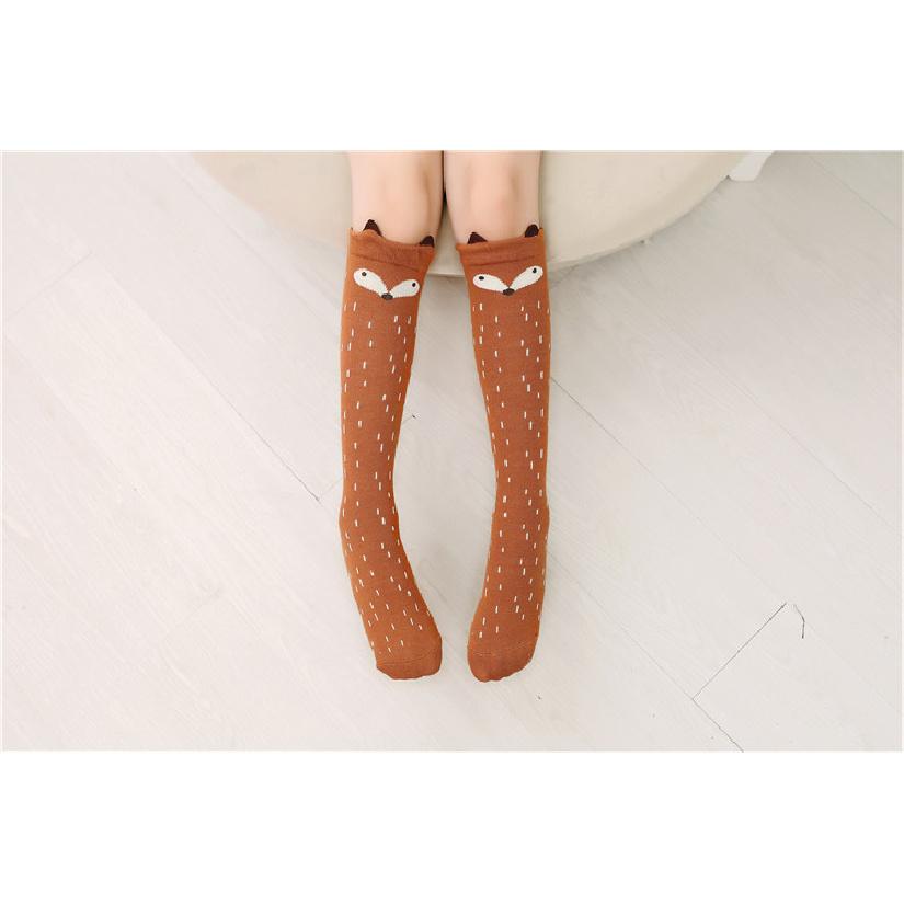 Носки Four Seasons Wearable New Children's Mid Socks, Детские носки, Длинные носки для девочек, Прямые носки с рисунком, Хлопковые носки