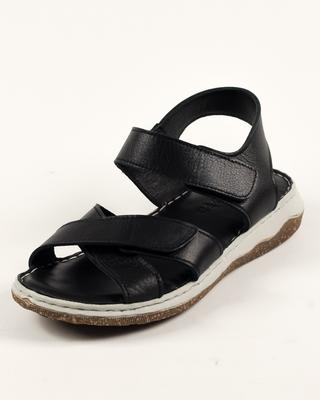 Босоножки на липучке 971 36 черные кожа