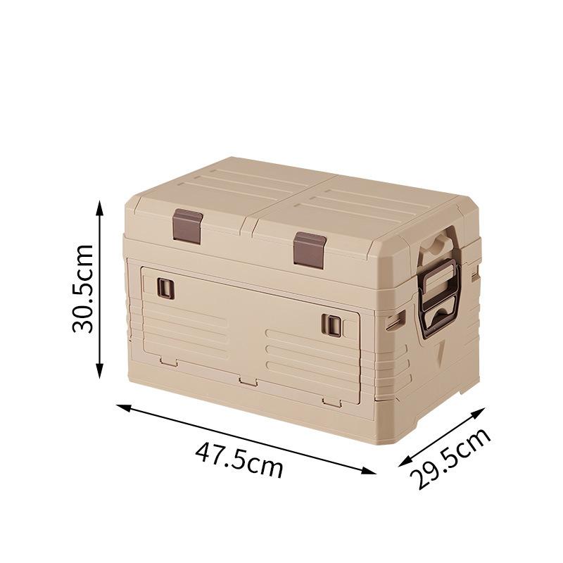 Ящик для кемпинга на открытом воздухе, чехол для переноски, складной ящик для хранения, флип-коробка для хранения, деревянная крышка, ящик для хранения багажника автомобиля