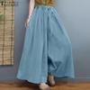 Женские повседневные свободные широкие брюки с эластичной резинкой на талии