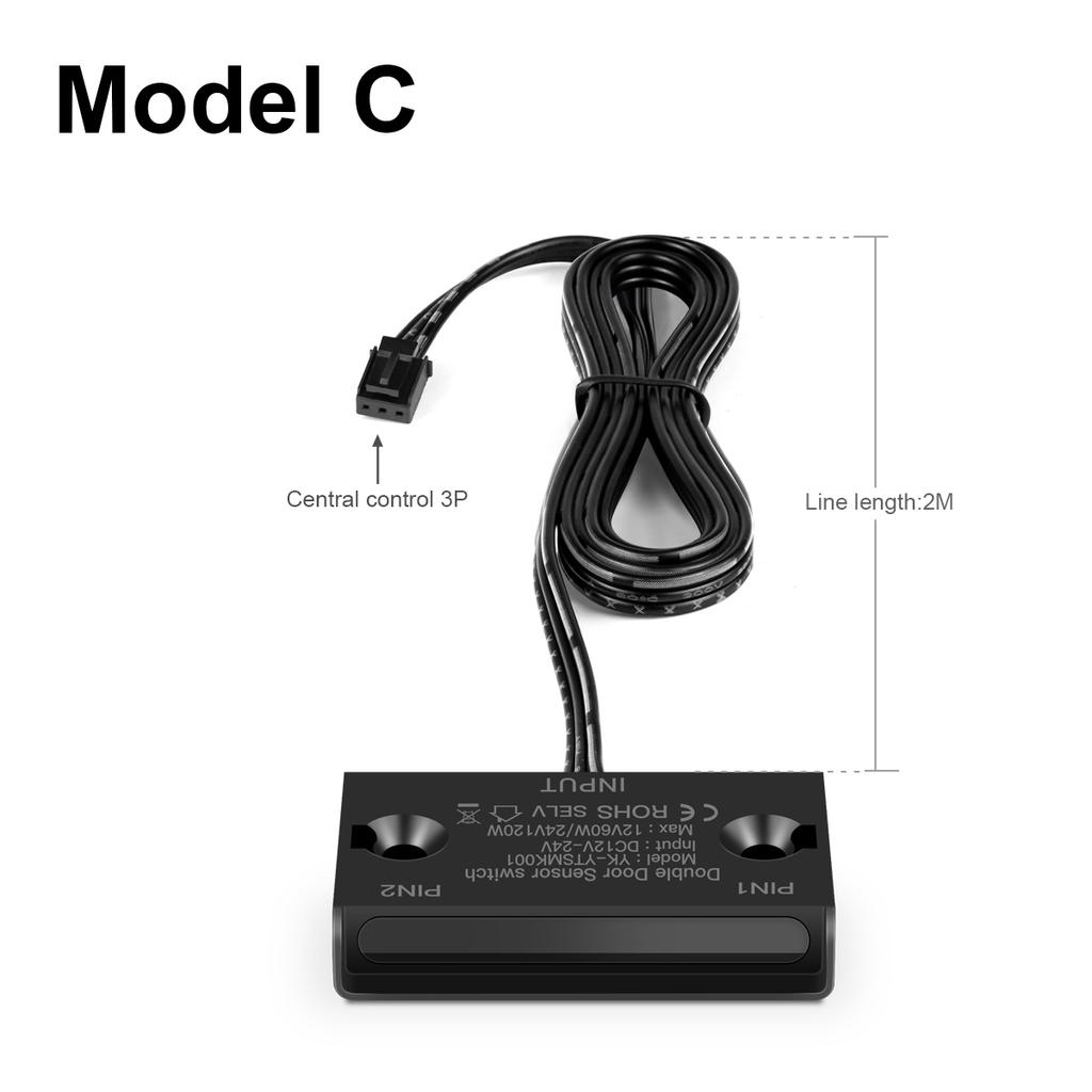 Выключатель с ИК-датчиком приближения для двойной двери 60 Вт DC12V-24V Выключатель светодиодной подсветки DIY Подсветка шкафа-купе Автоматическое включение/выключение