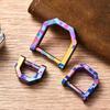 Portable Titanium Horseshoe Buckles Multifunctional Keychain Hooks  Outdoor Accessories