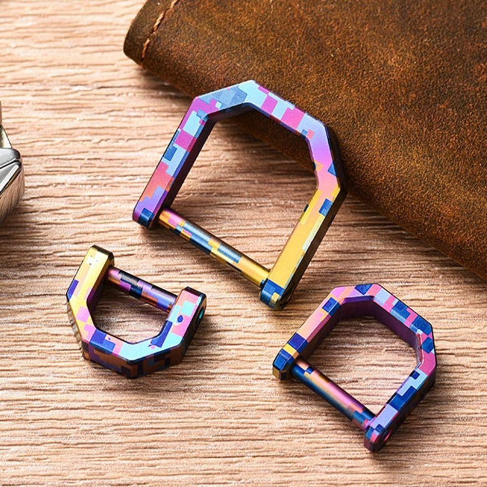 Portable Titanium Horseshoe Buckles Multifunctional Keychain Hooks Outdoor Accessories