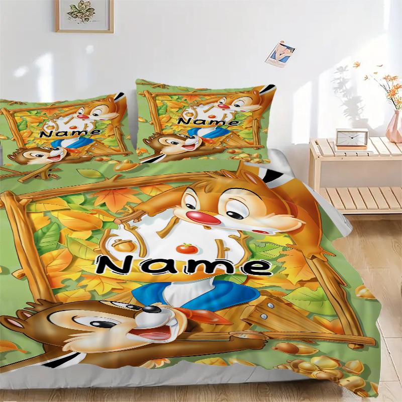 Custom Textile Autumn Friends Bedding 3 Piece Set HD Print Duvet Cover Pillowcases for Teens Adult Bedroom Decoration