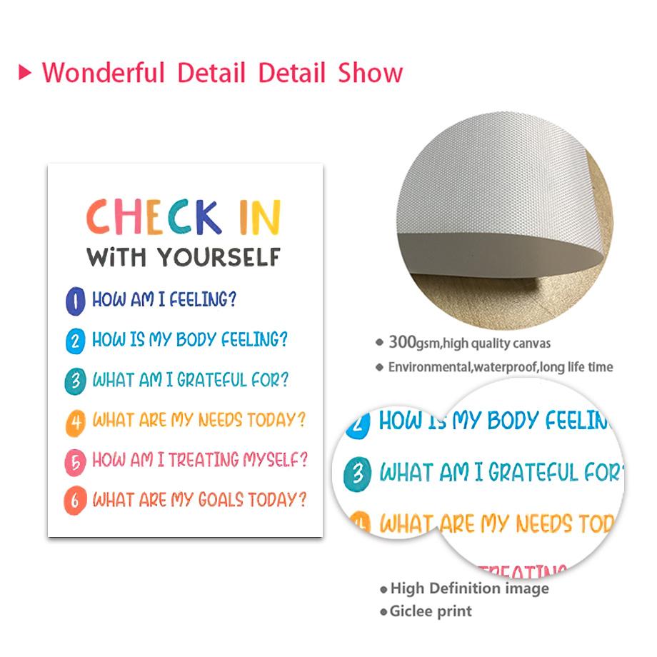 Уголок спокойствия Чувствуя радугу Звезда Психология Настенное искусство Холст Живопись Скандинавские Постеры и Принты Настенные картины Декор детской комнаты