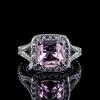 Розовый бриллиант Маленький кубик сахара Супер фея Принцесса Розовый драгоценный камень Кольцо Seiko Яркий бриллиант Темпераментное кольцо Кольцо на фалангу