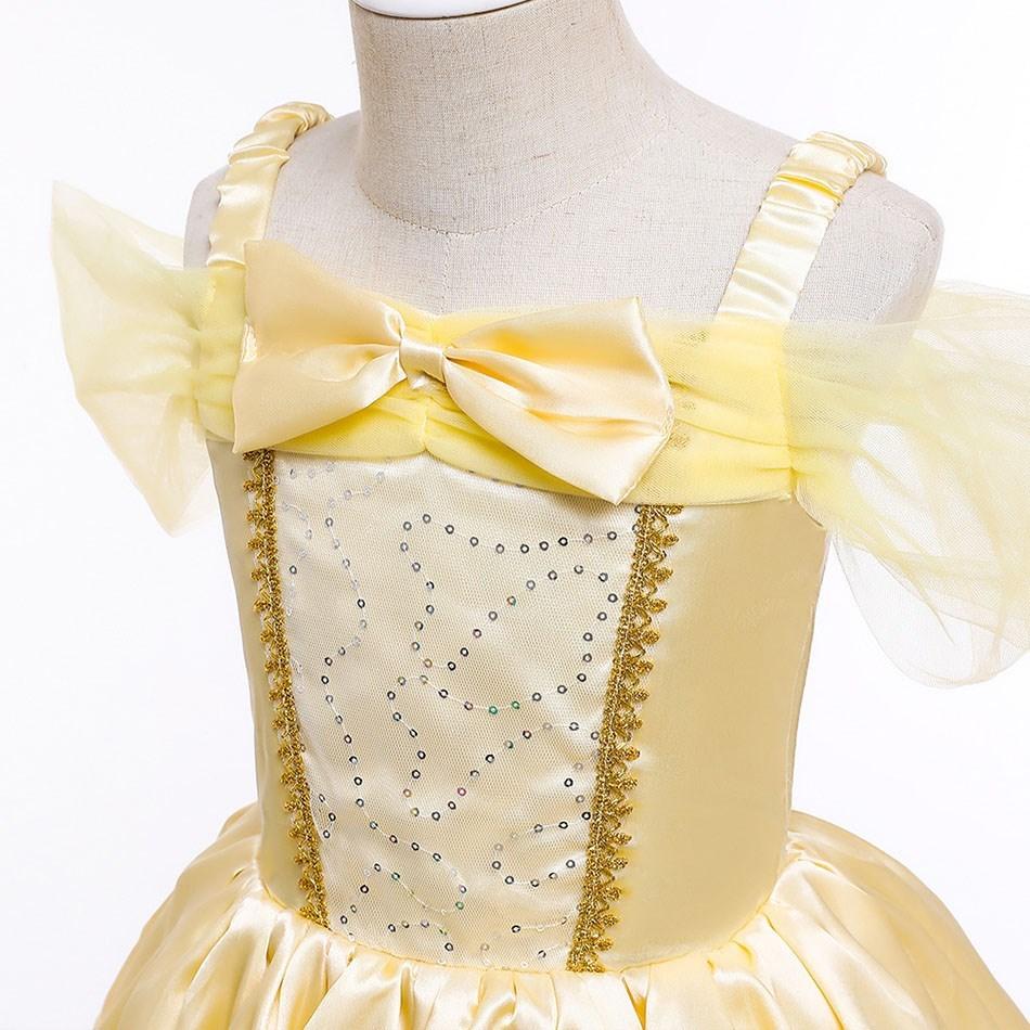 Girls Birthday Party Costumes Kids Belle Dress Up Beauty and The Beast Costume Princess Dress Baby Christmas Halloween Costume
