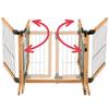 Wooden swing pet gate wide
