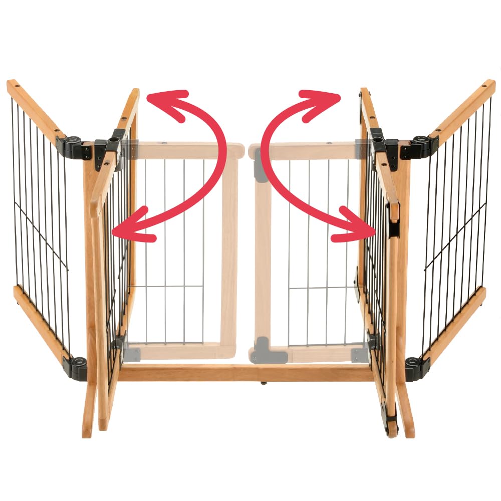 Wooden swing pet gate wide