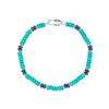 Bracelet - LUXENTER - Ipola - finition argentée - turquoise - 19 cm