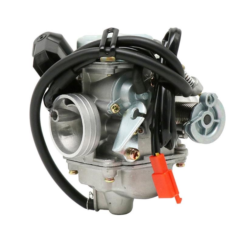 24mm rcycle PD24J Carburetor Electric Choke Fit for GY6 125cc 150cc 152QMI 152QMJ 157QMI 157QMJ Scooter ATV 4