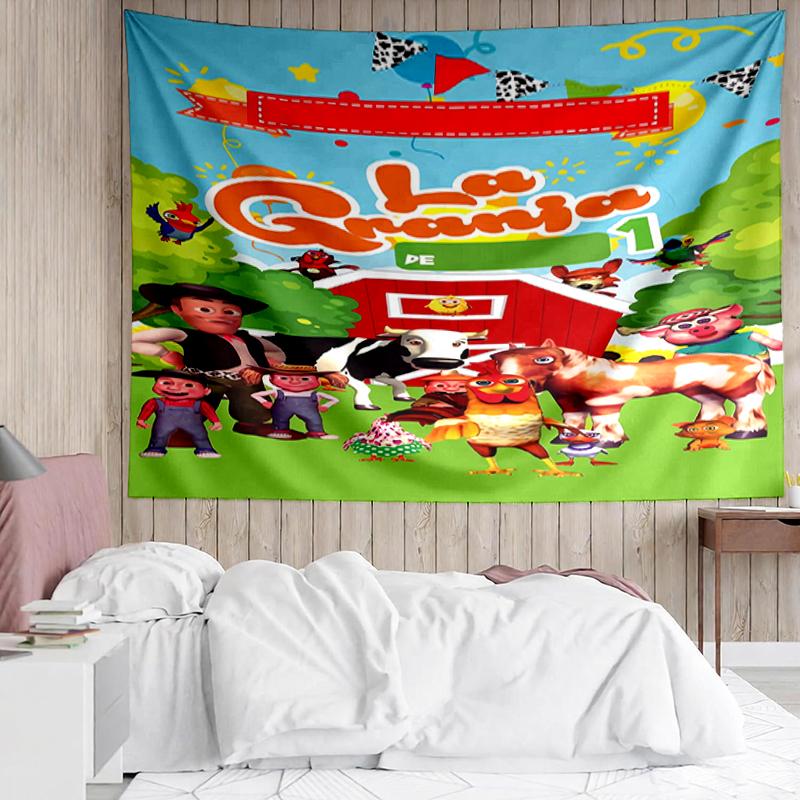 La-Granja-de-Zenón Print Tapestry, Backdrop, Easy Setup, Ideal for Bedroom, Office & Living Room, with Aesthetic Wall Hanging Decor.