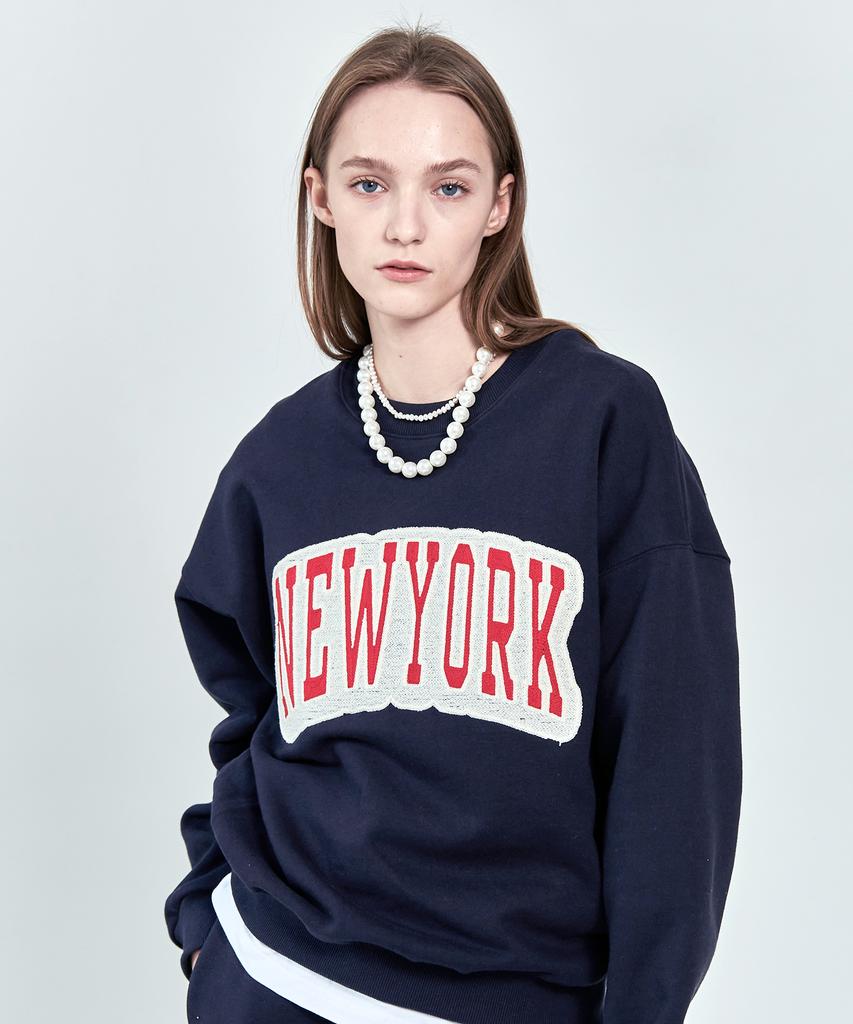 PAPERBOY Chain New York Sweatshirt - Navy