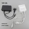 Mini DC 12V 2A Power Supply 2000ma Outdoor Waterproof US EU 24w Adapter For Led Strip CCTV Cameras AHD NVR AC 240V 5.5*2.1mm