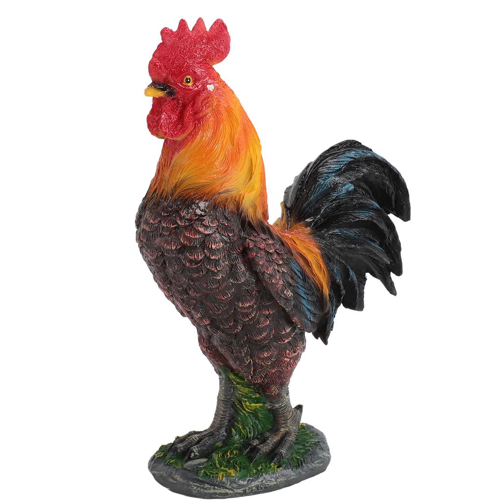 Chicken Figurine Resin Chicken Statue Garden Ornament Farm Animals Collection for Outdoor Backyard Patio Lawn Decoration