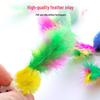 Colorful Plush Feather Mouse Cat Toy - Interactive Kitten Boredom Reliever