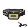 Светодиодный налобный фонарь с датчиком движения XPE+COB+LED, 6 режимов, перезаряжаемый от Type-C, налобный фонарь для ночной рыбалки, фонарь для кемпинга и походов на открытом воздухе