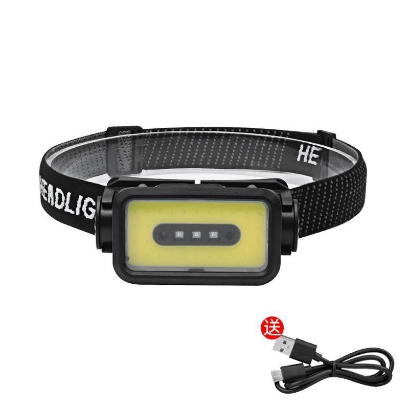 Светодиодный налобный фонарь с датчиком движения XPE+COB+LED, 6 режимов, перезаряжаемый от Type-C, налобный фонарь для ночной рыбалки, фонарь для кемпинга и походов на открытом воздухе