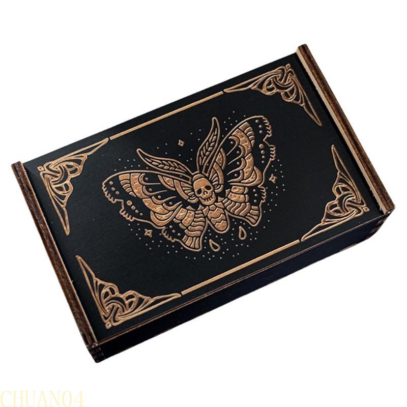 A1A2 Push Pull Tarot Cards Storage Box Portable Card Container Astrologys Trinkets Box Divination Card Storage Case