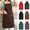 Kitchen Apron with Pocket Adjustable Strap Design Waterproof Anti-fouling Cleaning Apron