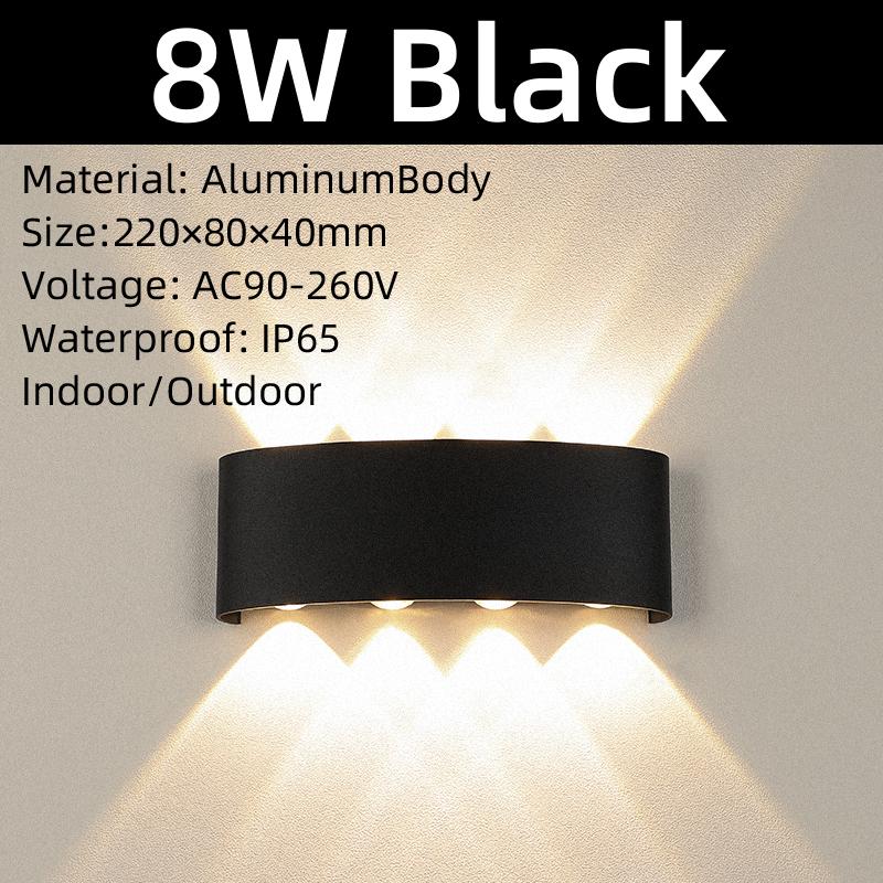 Canmeijia LED Wall Lamps IP65 Outdoor Lighting Waterproof Garden Lights 85-265V Interior Wall Light Aluminum For Balcony Porch Stairs Lamp