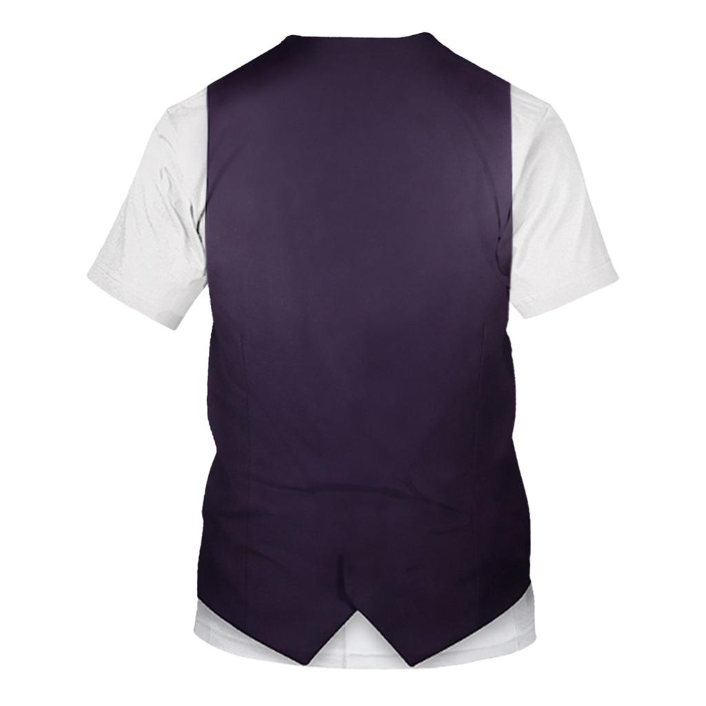 Boys Funny 3D Vest Tie Pattern Printed T Shirt Round Neck Short Sleeve Casual Top