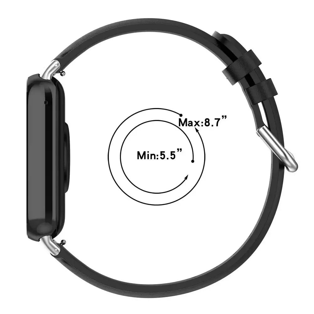 Leather Watch Strap For Xiaomi Band 9 8 Pro Bracelet Watchbands For Redmi Watch 6/5/4 Replacement Bands Accessories