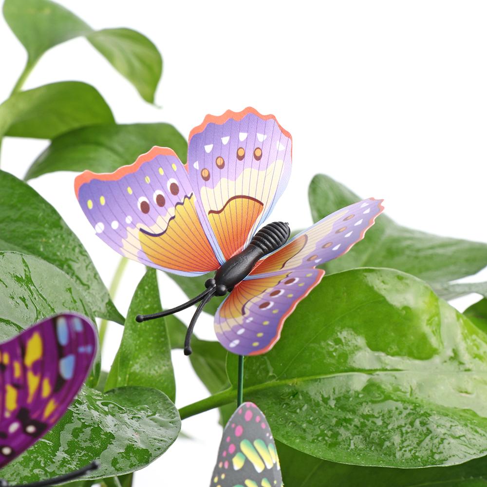 Ornaments Yard Simulation Color Artificial Butterfly with Rods Garden Decoration Fake Butterflies