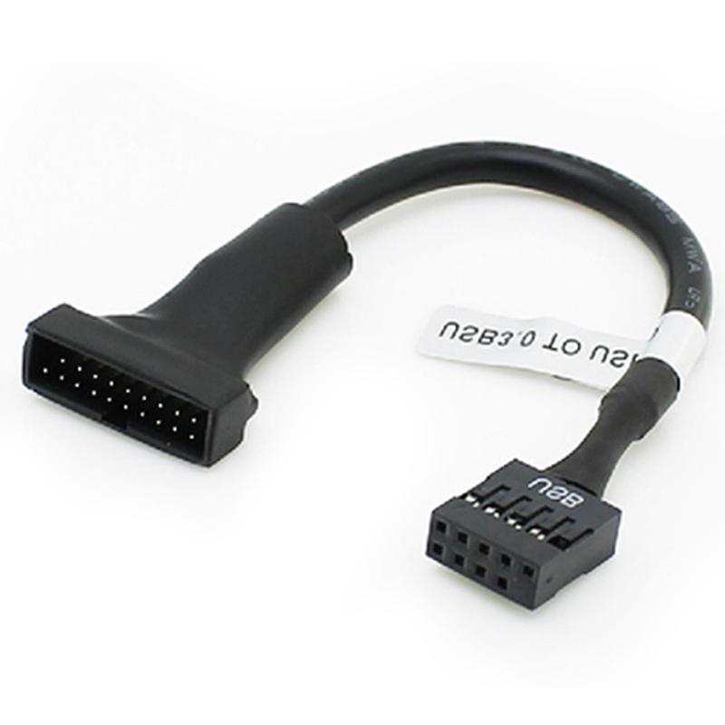 19/20 Pin Usb 3.0 Female To 9 Pin Usb 2.0 Male Motherboard Header Adapter Cord