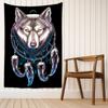 Лунный Волк Гобелен Настенная Картина Маслом Колдовство Психоделическое Животное Тапиз Хиппи Спальня Домашний Декор