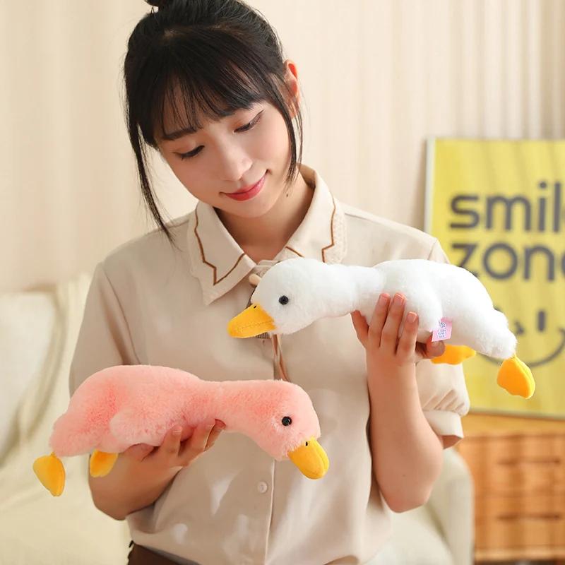 Cute Duck Plush Toys Huge Duck Pressing Will Make A Sound Sleep Pillow Soft Stuffed Animal Goose Doll Birthday Gift