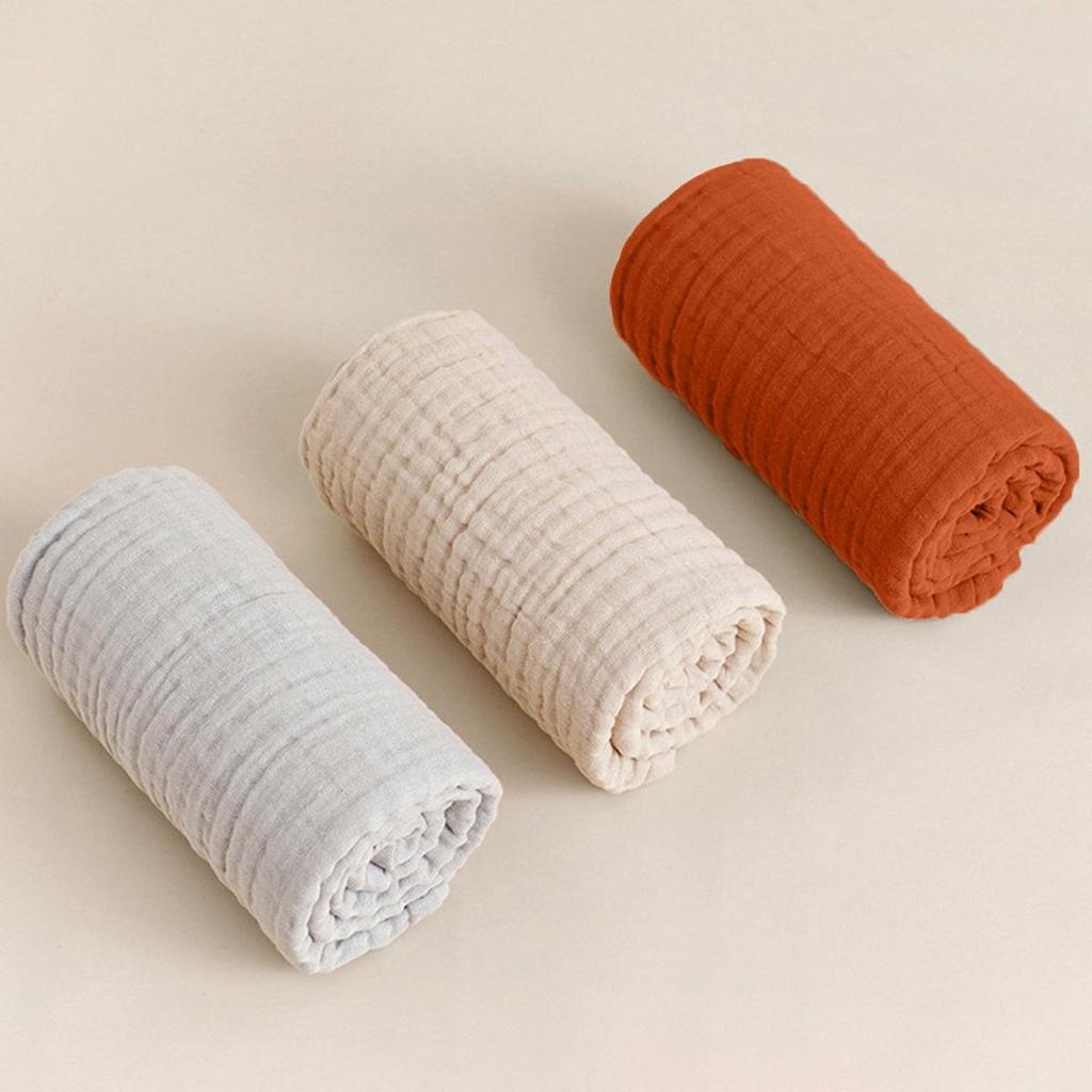 Мягкое 6-слойное хлопковое марлевое детское одеяло - приятное для кожи, однотонное, тип А для новорожденных