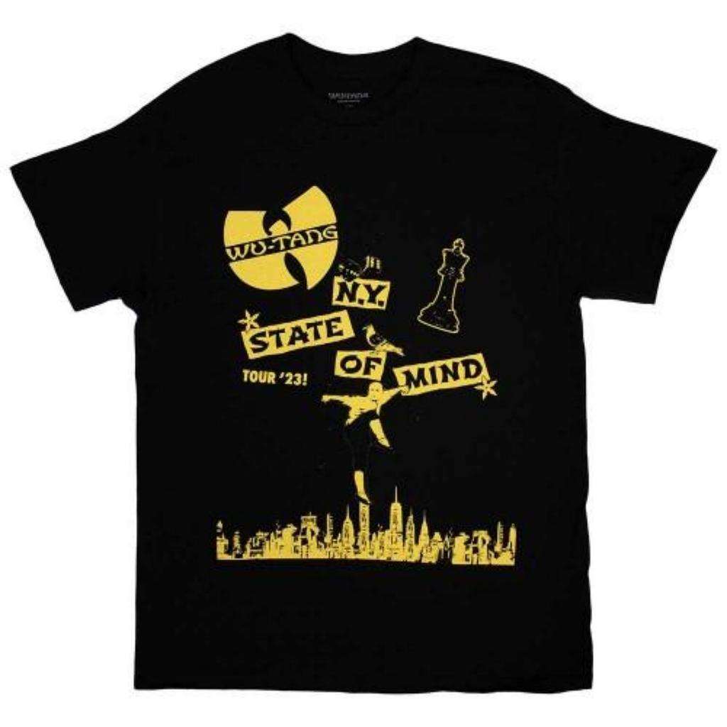 Унисекс Взрослая Футболка Wu-Tang Clan Тур '23 NY State Of Mind Принт на спине