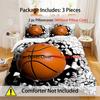 Fashion 3D Basketball Print Bedding Set Soft Comfortable Duvet Cover For Bedroom Guest Room