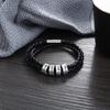 Гравированные браслеты, черные многооборотные браслеты, персонализированные 4 имени, индивидуальный изысканный плетеный шнур из бисера, подарок для мужчин