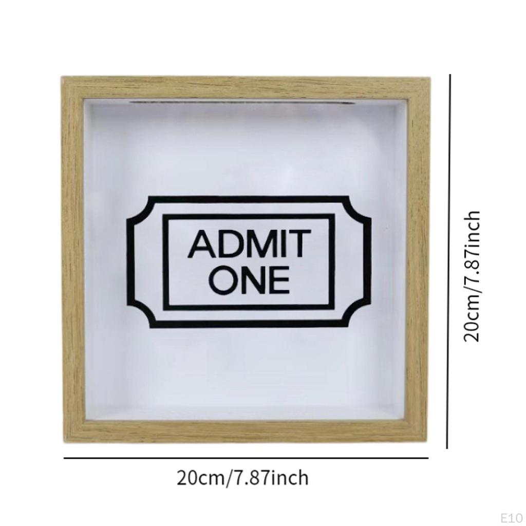 Adventure Archive Box Memory with Slot Practical Ticket Collection Holder Shadow for