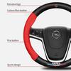 AAHV1 For Opel OPCline ASTRA CORSA INSIGNIA MOKKA VECTRA GTC Tigra Carbon fiber Leather Car Steering Wheel Cover Anti-Slip Accessories