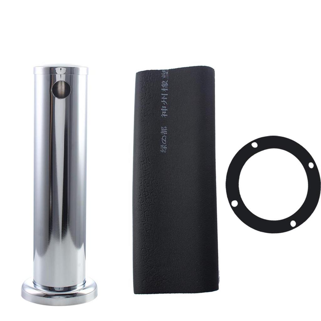 3" Stainless Steel Adjustable Draft Beer Kegerator Tower Beer Dispenser Tool((Single Faucet)