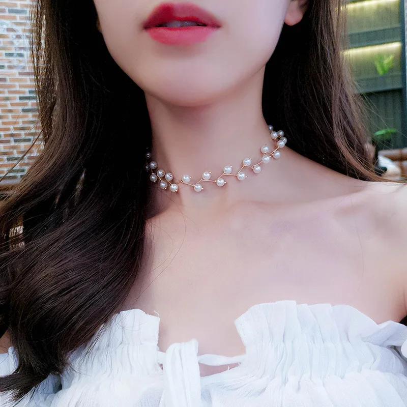 2024 Новинки Горячая Мода Черный Хрустальный Ожерелье Kolye Collier Простой Крест Нить Бусины Чокеры Ожерелья Женские Украшения
