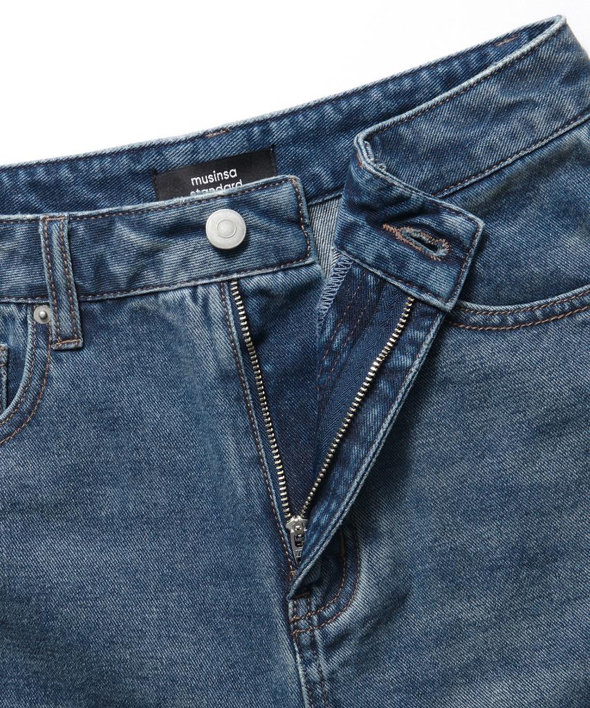MUSINSA STANDARD WOMAN Женские джинсы Mom Fit [Средний индиго]