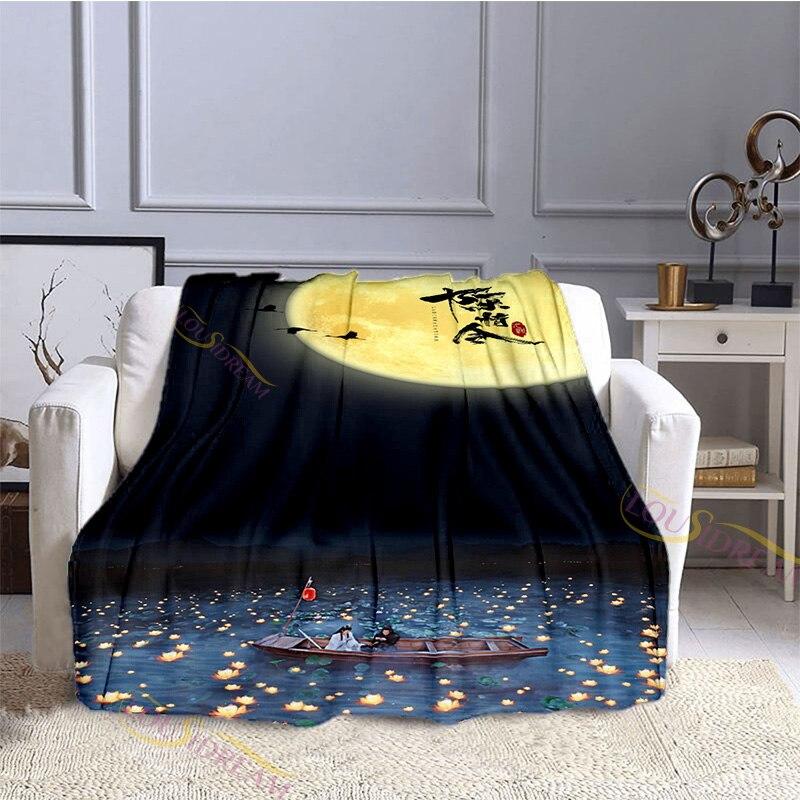 The Untamed Xiao Zhan Wang Yi Bo серия узорные фланелевые одеяла простыня для дивана покрывало Siesta покрывала для отдыха одеяло