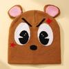 Women Knit Beanie Warm Ear Protector Hat Teens Jacquard Hat with Small Ear
