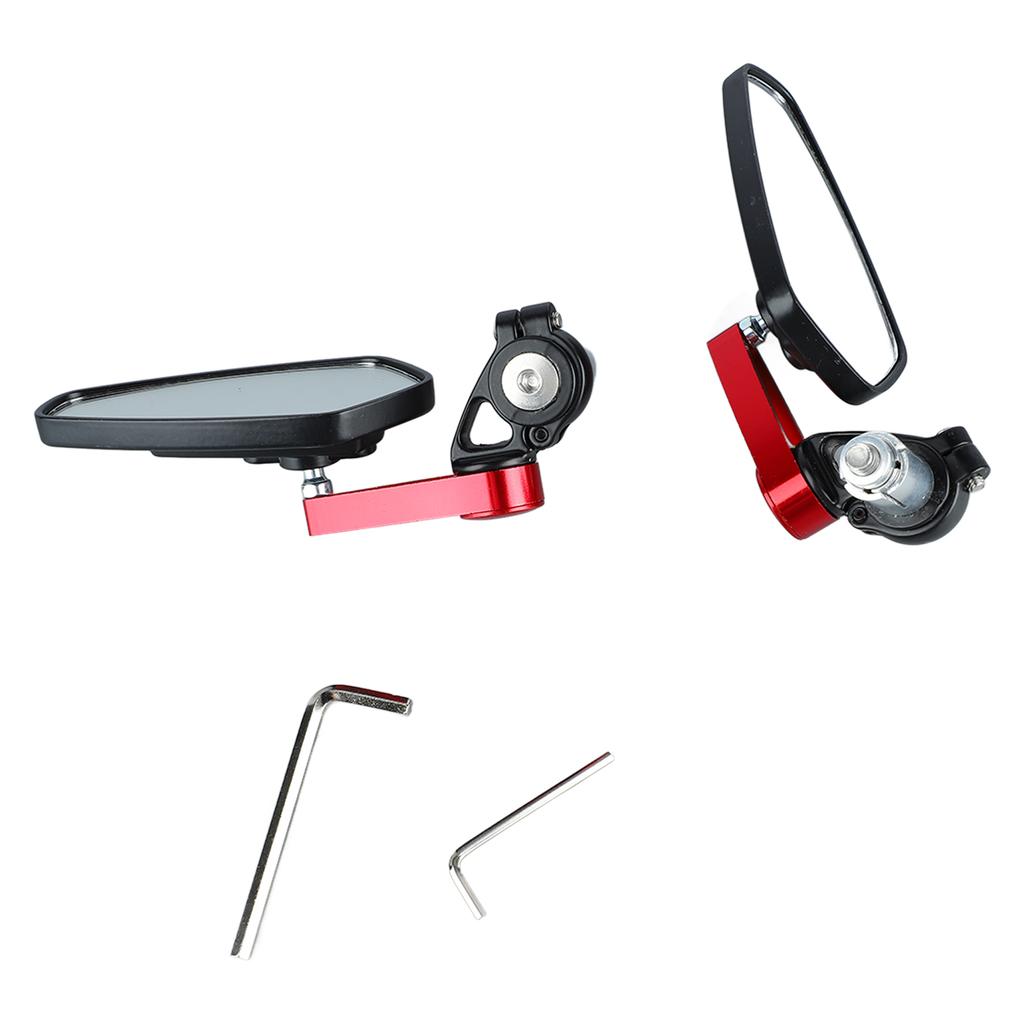 1 пара мотоциклетного зеркала заднего вида, вращающееся на 360 градусов, прозрачное стекло, боковое зеркало на руль