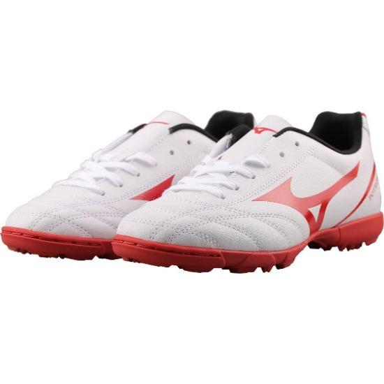 Mizuno Потреро Вайд Джуниор. Круглый носок На шнуровке TF Нескользящие Износостойкие Дышащие Низкие Детские Футбольные Бутсы Детские Кроссовки Белые Красные P1GE189262