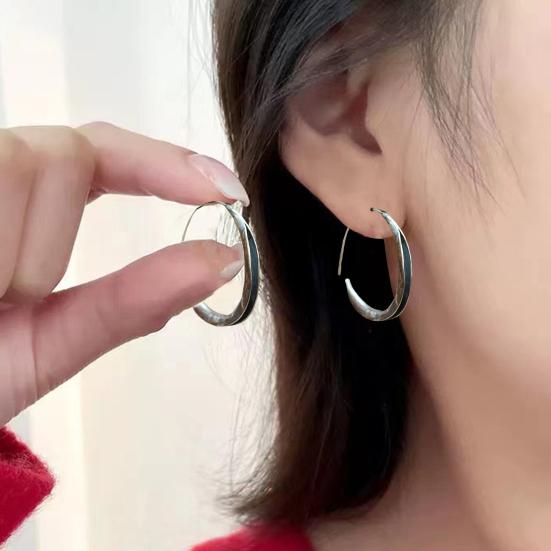 1 пара женских сережек-колец, большая круглая форма, тонкий дизайн, сплав, винтажный стиль, удобные висячие серьги, женские украшения для ушей